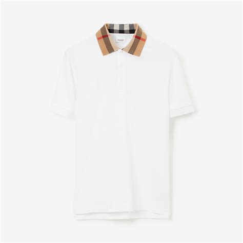 burberry polo herren weiß|Baumwoll.